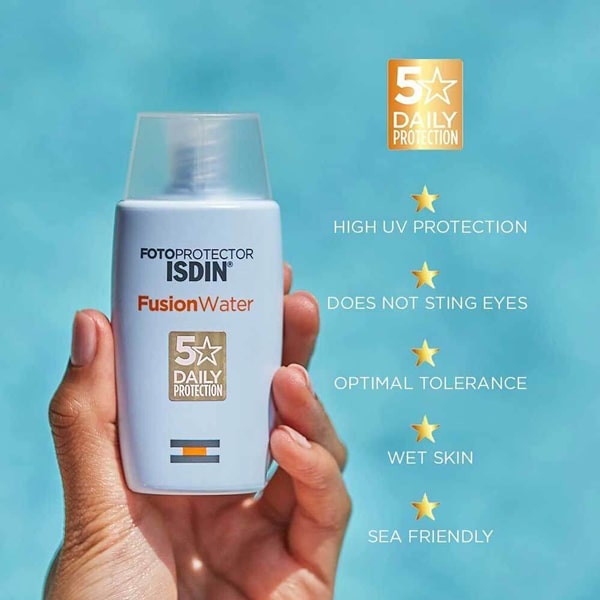 کرم ضد آفتاب فیوژن واتر بی رنگ ایزدین SPF 50